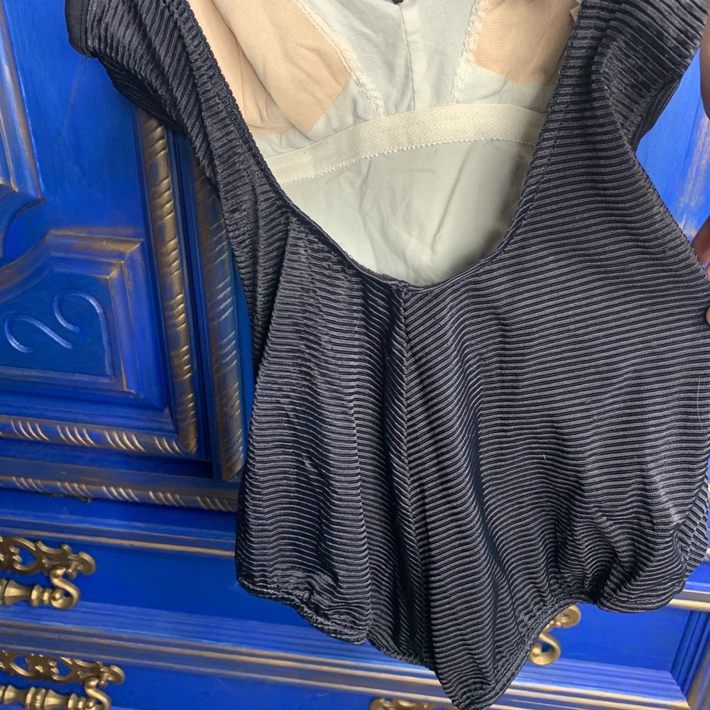 VTG Maxine of Hollywood Swimsuit One Black Sz 14 - Picture 4 of 4
